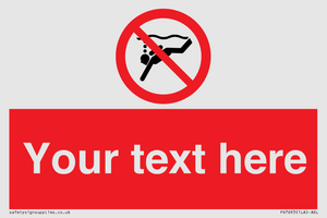 Custom prohibition No sub aqua diving